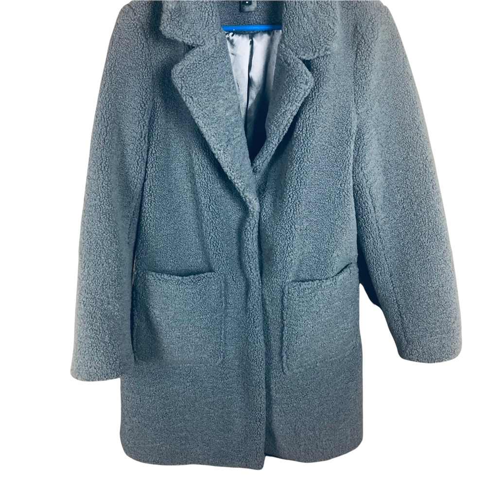 French Connection Faux Fur Teddy Coat with Front Pockets